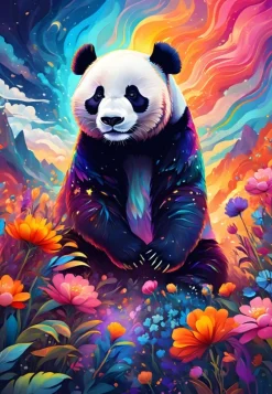 Alipson Puzzle 1000 Palan Palapeli Colorful Panda