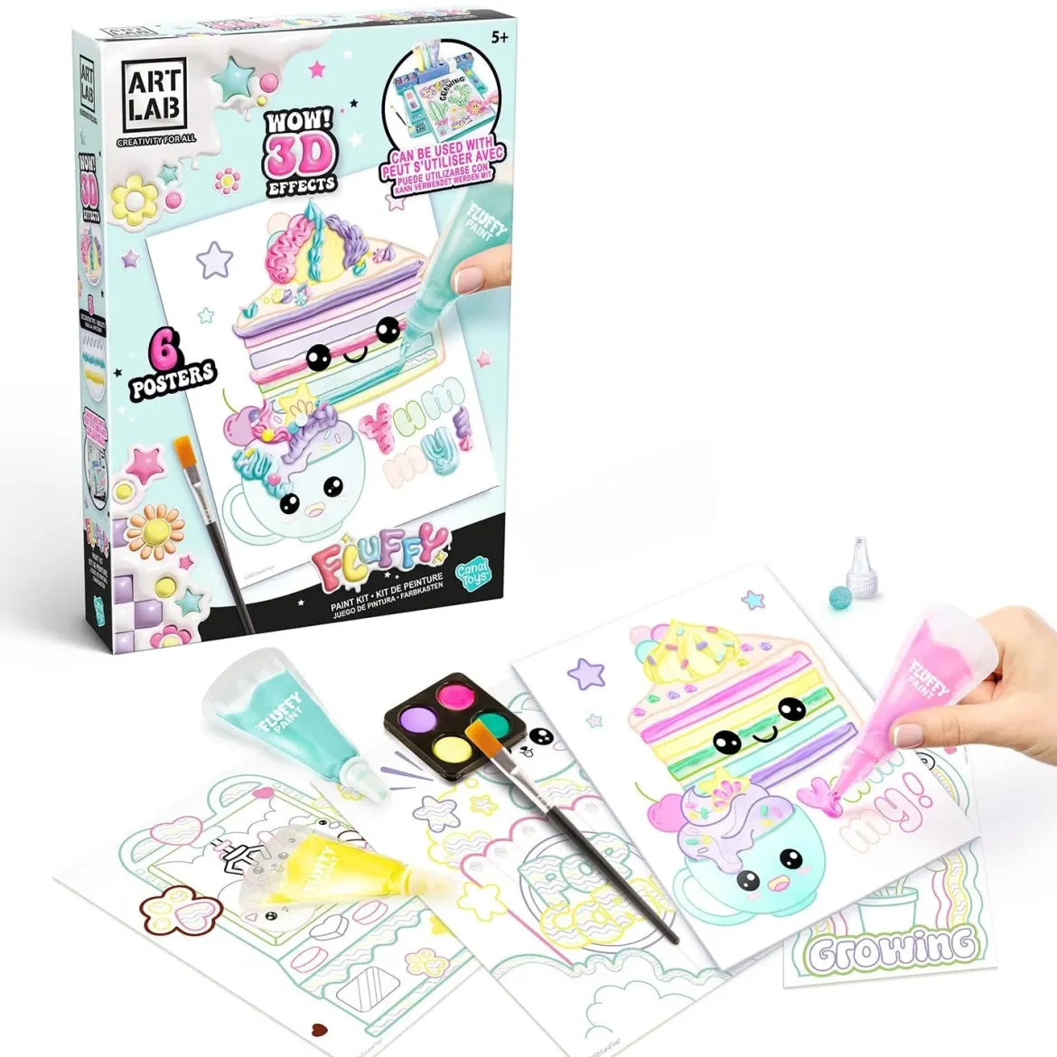 Art Lab Fluffy Paint Kit Askartelumassa