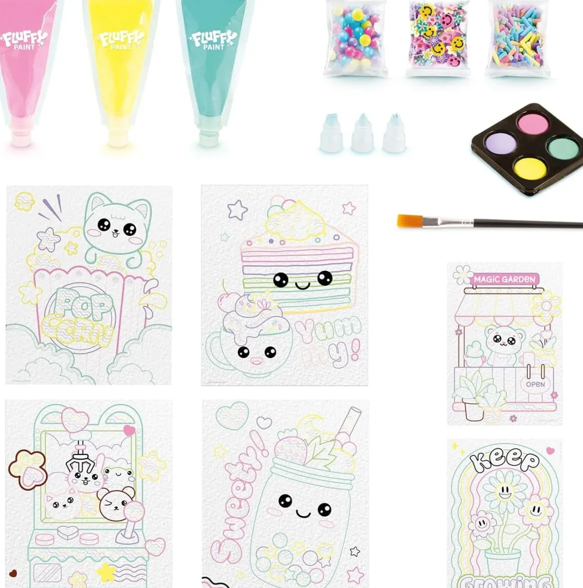 Art Lab Fluffy Paint Kit Askartelumassa