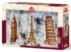 Art Puzzle 1000 Palan Palapeli Three Cities Three Towers