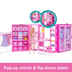 Barbie Dream Closet Vaatekaappi, Nukke ja Asusteet