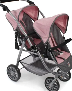 Bayer Chic Nukenvaunut 2000 Kaksostenrattaat Pinkki/Harmaa (Nukelle)