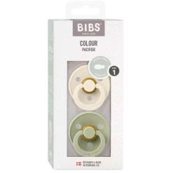 BIBS Colour Tutti 2kpl Koko 1 Ivory/Sage Symmetrinen