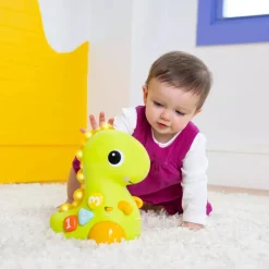 Bright Starts Go Go Dino Ryömimislelu/Rullaava Dino Äänellä ja Valolla (Englanti)