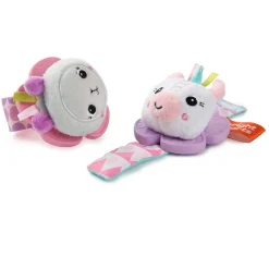 Bright Starts Rattle & Teethe Wrist Pals Rannehelistimet Yksisarvinen ja Laama