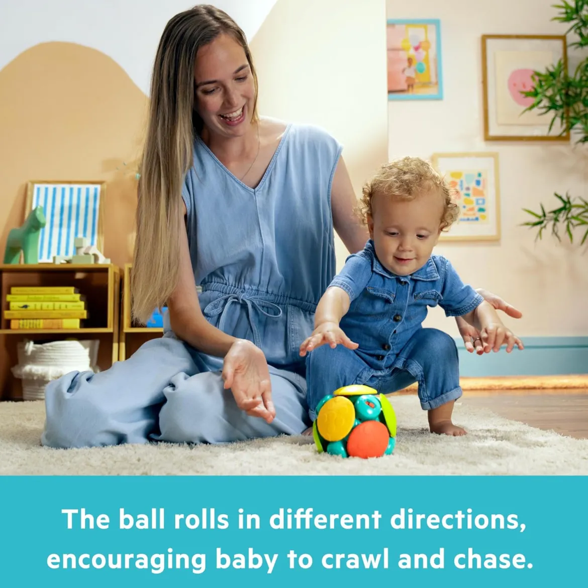 Bright Starts Wobble Bobble Crawl and Chase Ball Liikkuva Pallo