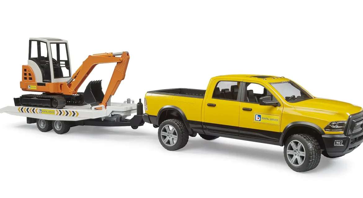 Bruder 2546 RAM 2500 Lava-Auto, Lavetti sekä Kaivuri