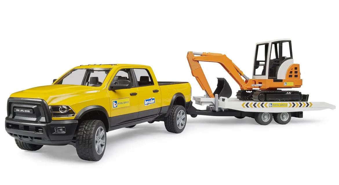 Bruder 2546 RAM 2500 Lava-Auto, Lavetti sekä Kaivuri
