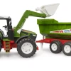 Bruder 03452 ROADMAX Traktori, Etukuormaaja ja Peräkärry