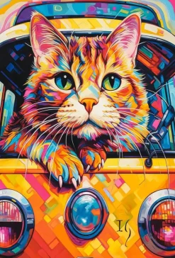 Castorland Palapeli 100 Palaa Cat Bus Travel