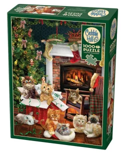 Cobble Hill 1000 Palan Palapeli Christmas Kittens