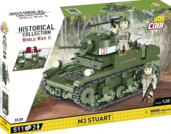 Cobi HC WWII M 3 Stuart511 Osaa ja 2 Figuuria Koottava Panssarivaunu
