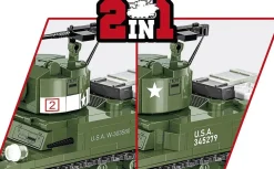 Cobi HC WWII M 3 Stuart511 Osaa ja 2 Figuuria Koottava Panssarivaunu