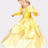 Den Goda Fen "Belle" Keltainen Prinsessamekko 4-6v 110-116cm