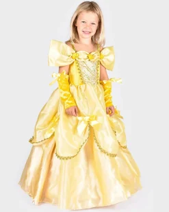 Den Goda Fen "Belle" Keltainen Prinsessamekko 4-6v 110-116cm