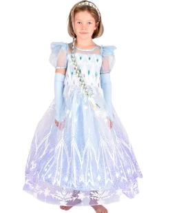 Den Goda Fen Jääprinsessa "Frozen" Mekko Sininen 6-8v 122-128 cm