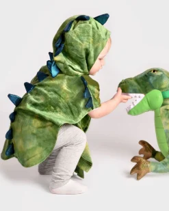 Dinosaurusviitta 86-110cm(1-4v) Tummanvihreä