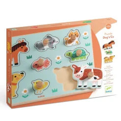 Djeco Puinen Nuppipalapeli Dog'n'Go
