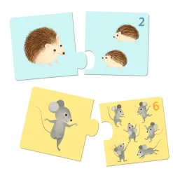 Djeco Puzzle Duo Eläinvauvat 12 Palapeliä