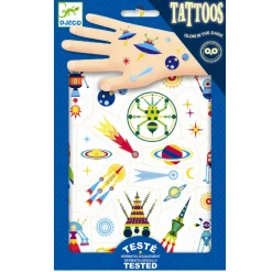 Djeco Tatuoinnit Space Oddity glow in the dark