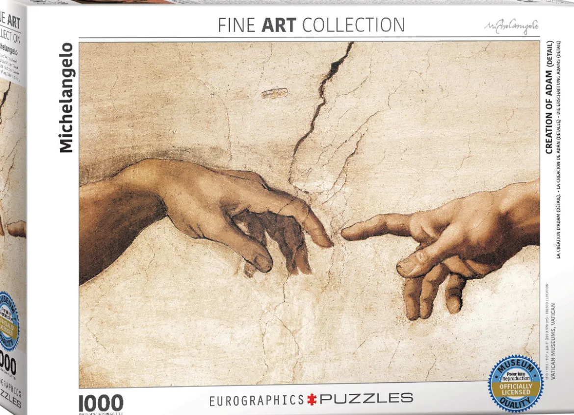 Eurographics 1000 Palan Palapeli Creation of Adam by Michelangelo