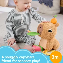 Fisher-Price Sensimals Snuggle Snacky Capybara Aktiviteettipehmolelu