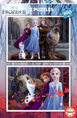Frozen 2, 2 Palapeliä 100 Palaa