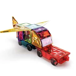 Geomag Magnetic Tiles Gems Vehicles/Kulkuneuvot Magneettinen Rakennussarja 24 Palaa