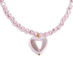 Great Pretenders Pink Pearl Heart Kaulakoru