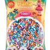 Hama Helmet Midi 1000 kpl Valkoraita mix, 5 väriyhdistelmää 207-90