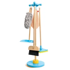 Hape Lasten Siivoustarvikkeet Telineessä 6 Osaa