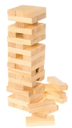 Huojuva Torni / Jenga Peli, 48 Puupalikkaa