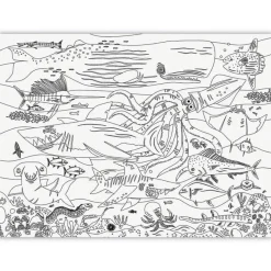 Iso Väritettävä Juliste 111x83cm Shark Reef