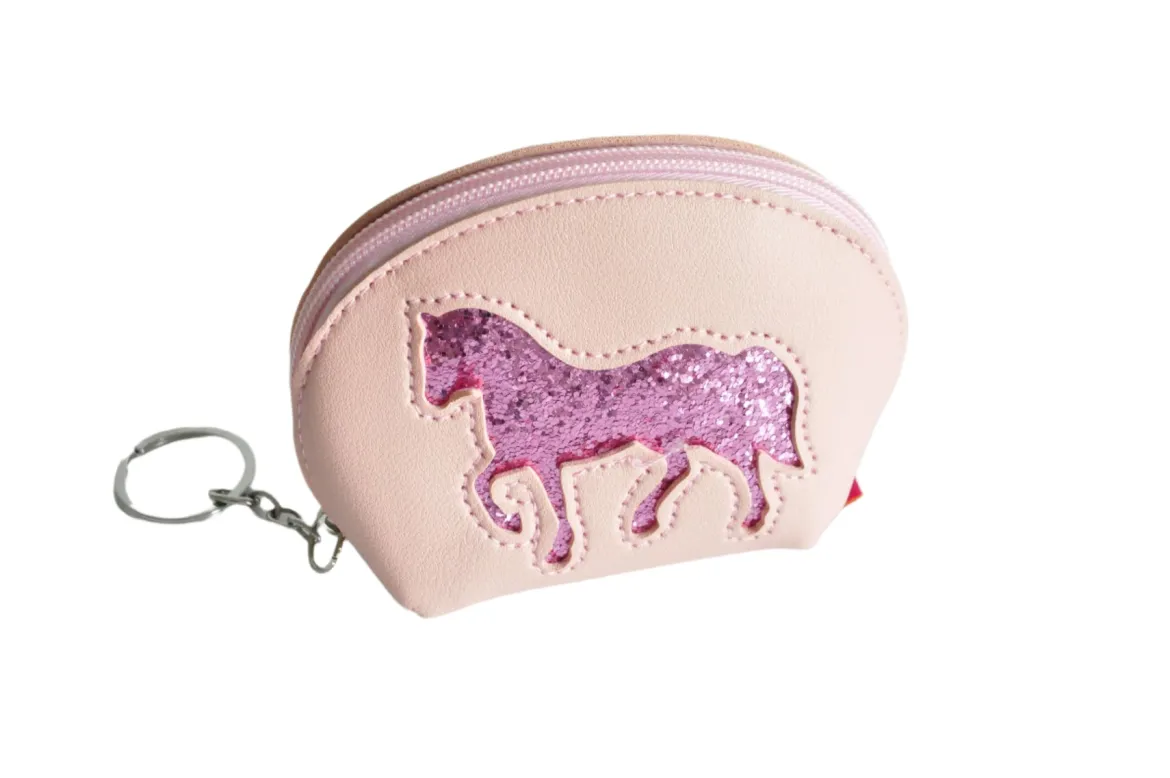 KiS Me Lasten Kukkaro Roosa Pinkillä Glitter Yksisarvisella
