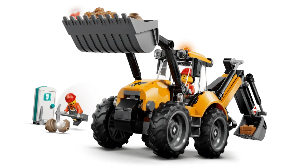 LEGO City 60480 Keltainen Traktorikaivuri