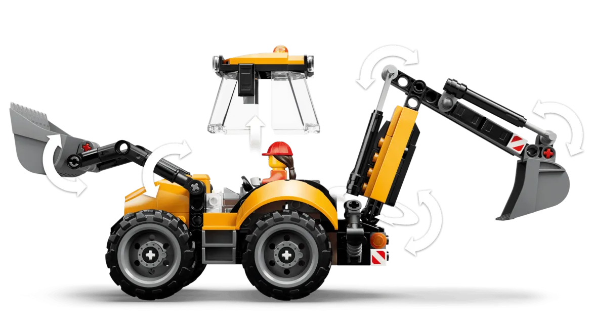 LEGO City 60480 Keltainen Traktorikaivuri