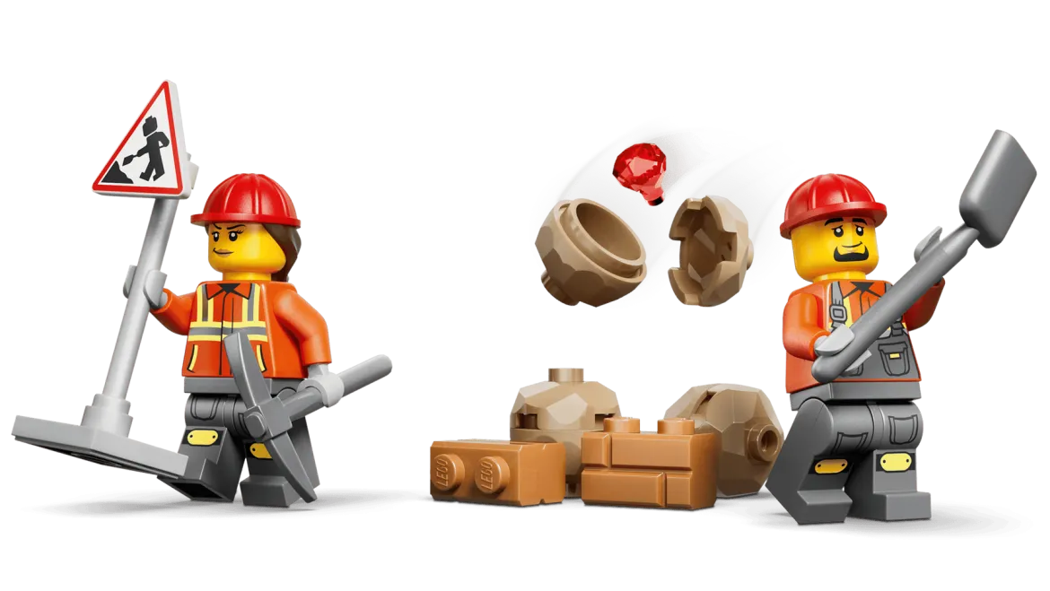 LEGO City 60480 Keltainen Traktorikaivuri