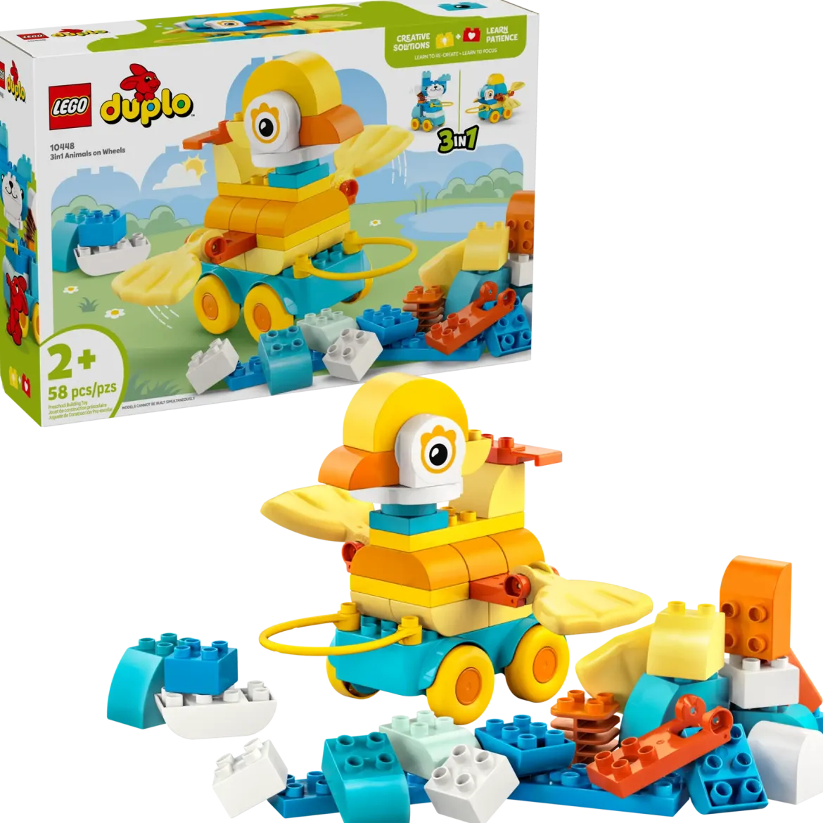 Lego Duplo 10448 Eläimiä Pyörien Päällä – 3in1-setti