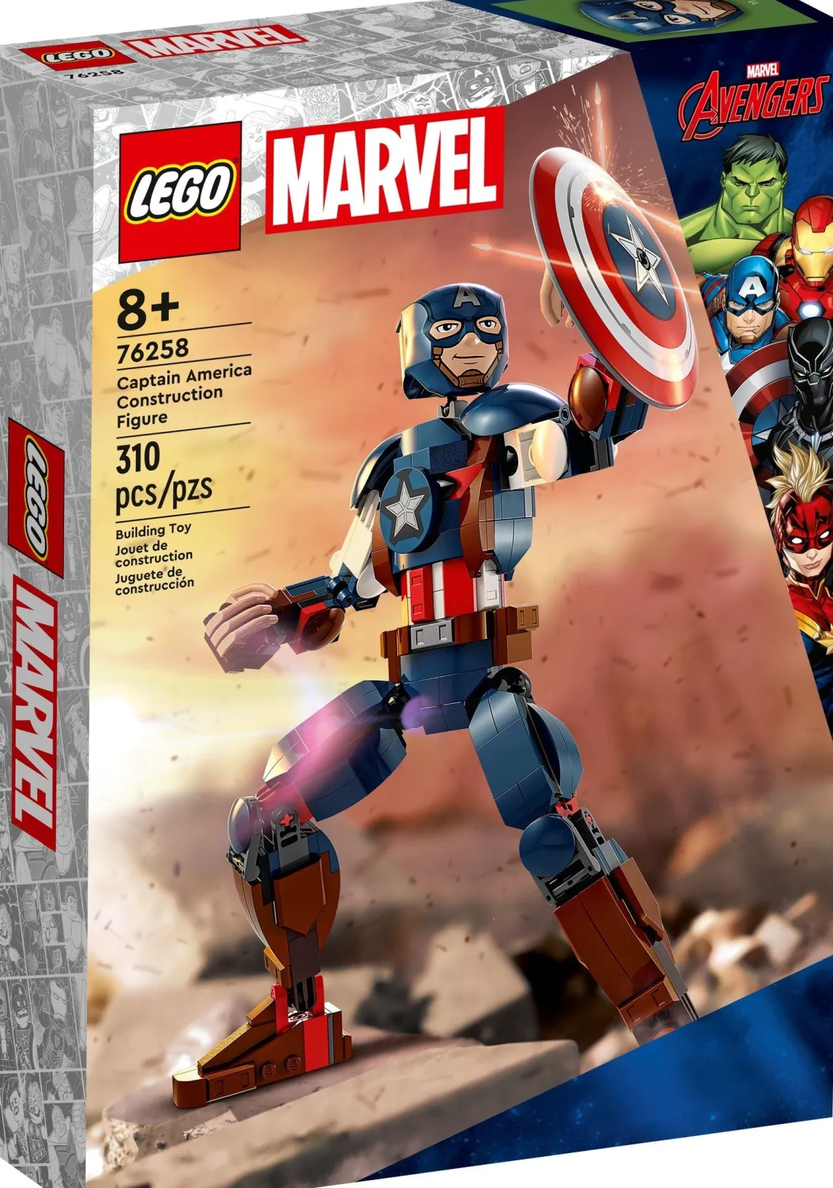 LEGO Marvel Studios 76258 Rakennettava Captain America Hahmo