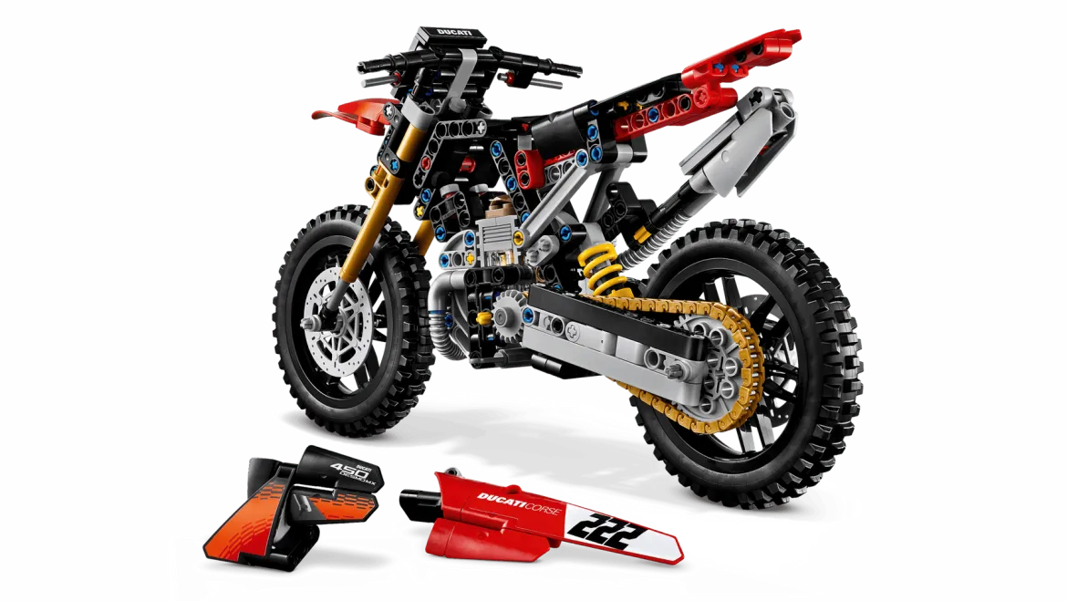 LEGO Technic 42238 Ducati Desmo450 MX Factory Moottoripyörä