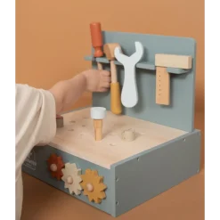 Little Dutch Lasten Työkalut Mini Workbench Puinen Työkalupenkki 26 osaa