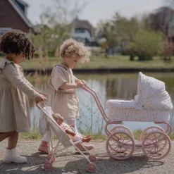 Little Dutch Nukenvaunut Metallirungolla ja Kukkakuosilla