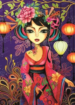 Magnolia Puzzles 1000 Palan Palapeli Geisha