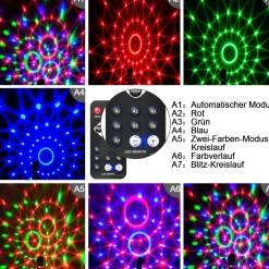 Music Party Light Discovalo Kaukosäätimellä