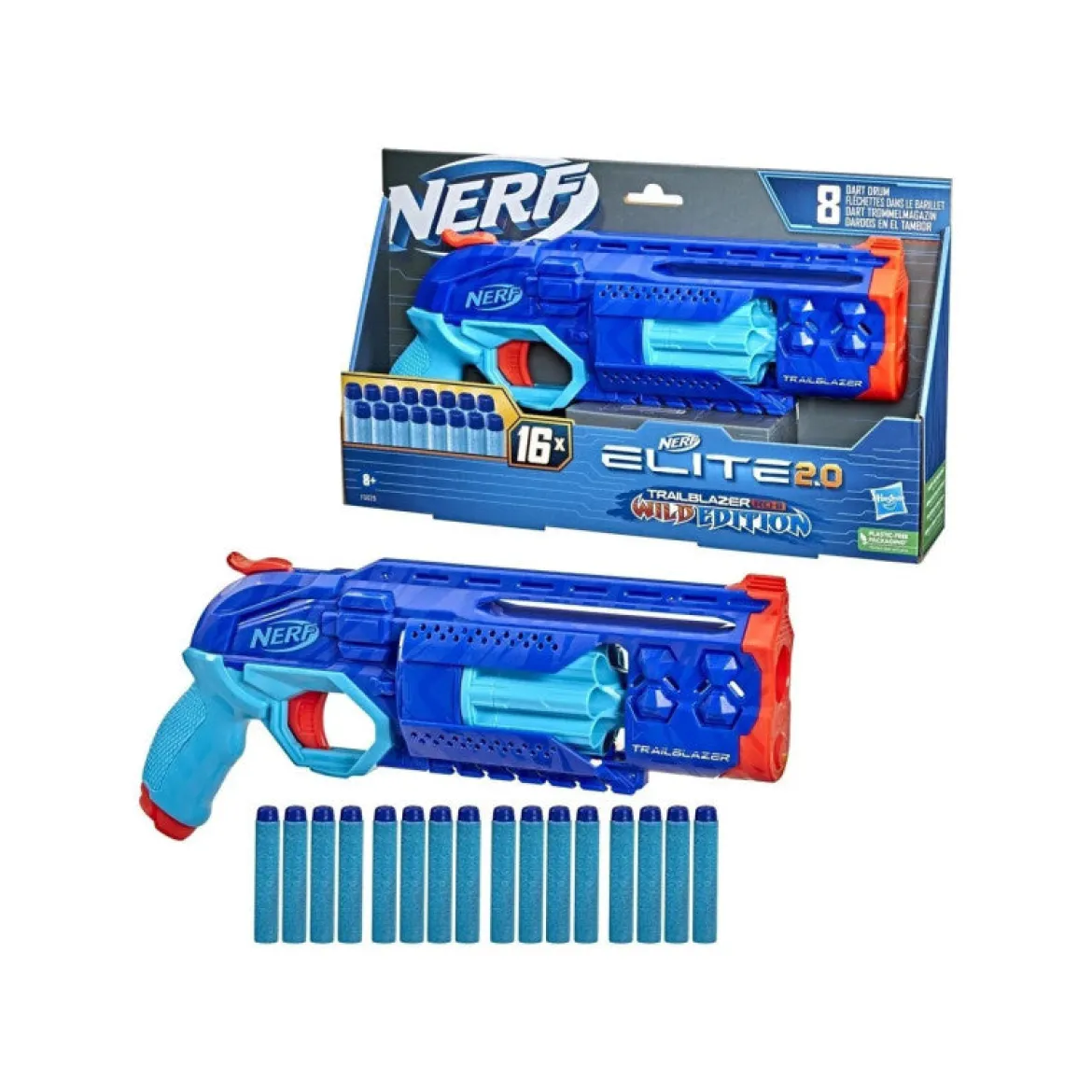 Nerf Elite 2.0 Trailblazer RD Wild Edition Vaahtoammusase ja 16 Ammusta
