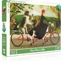 New York Puzzle Company 1000 Palan Palapeli Miss Moon's Bike