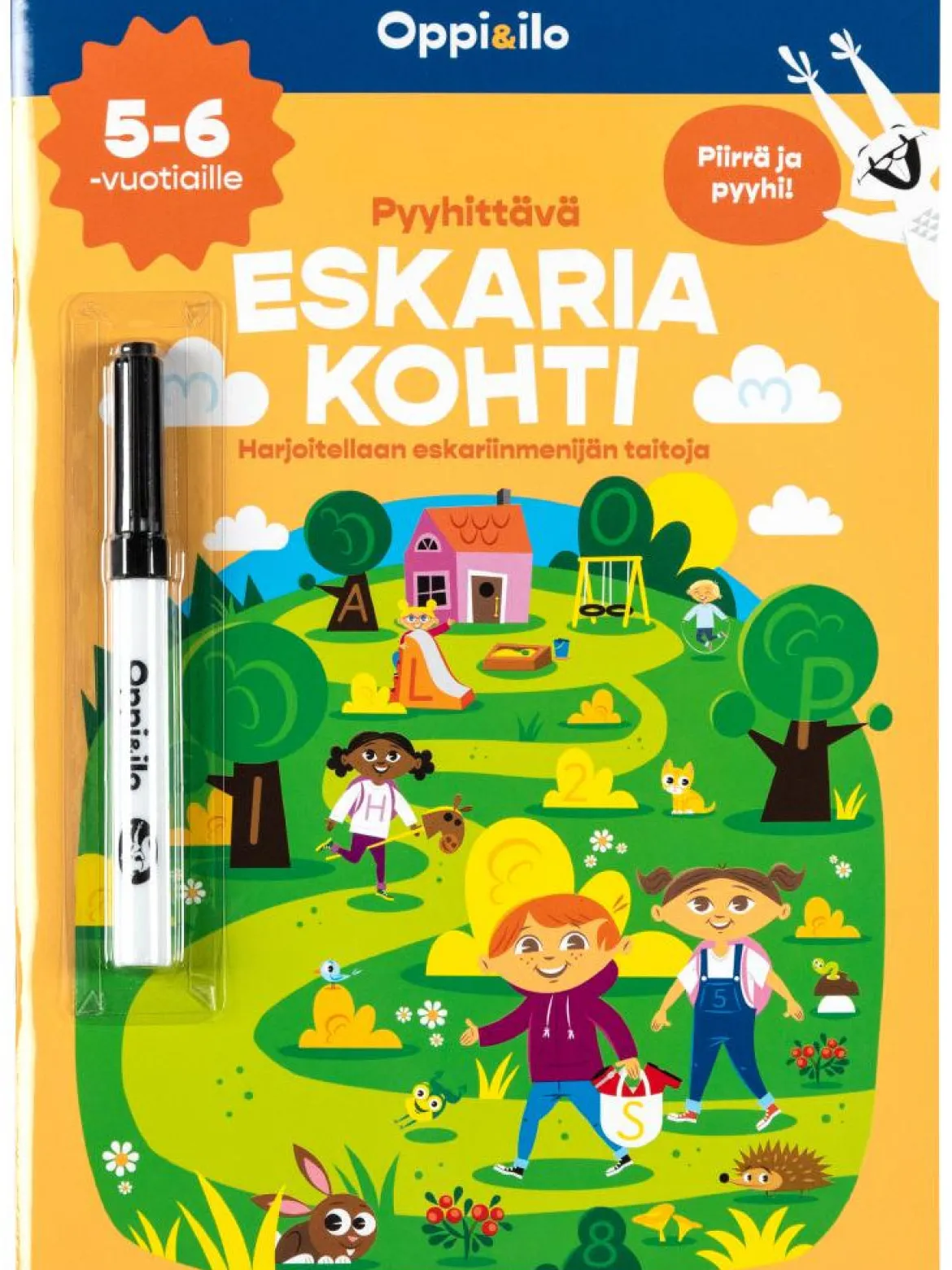Oppi ja Ilo Pyyhittävä Eskaria Kohti Puuhakirja (5-6 v)