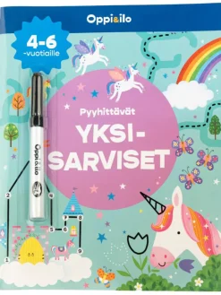 Oppi ja Ilo Pyyhittävät Yksisarviset Puuhakirja (4-6v)