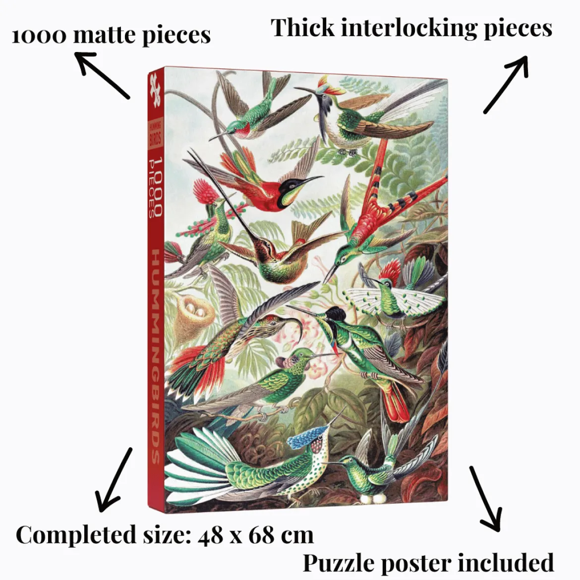 Penny Puzzle Kolibrit/Hummingbirds 1000 Palan Palapeli Vintage