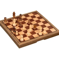 Philos Puinen Shakki 21cm Taitettavassa Laatikossa